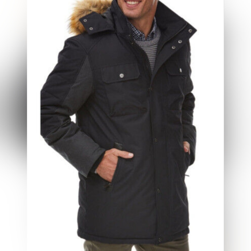 NEW Rainforest Men's Coat Jacket Water and Wind Resistant Midnight Size-L